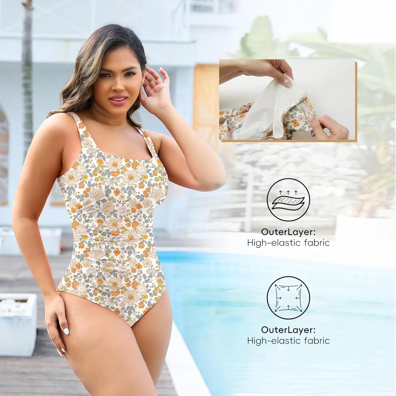 JOYSHAPER One Piece Swimsuits for Women Ruched Tummy Control Bathing Suits Coverage Monokinis Cover Ups Swimwear Suits