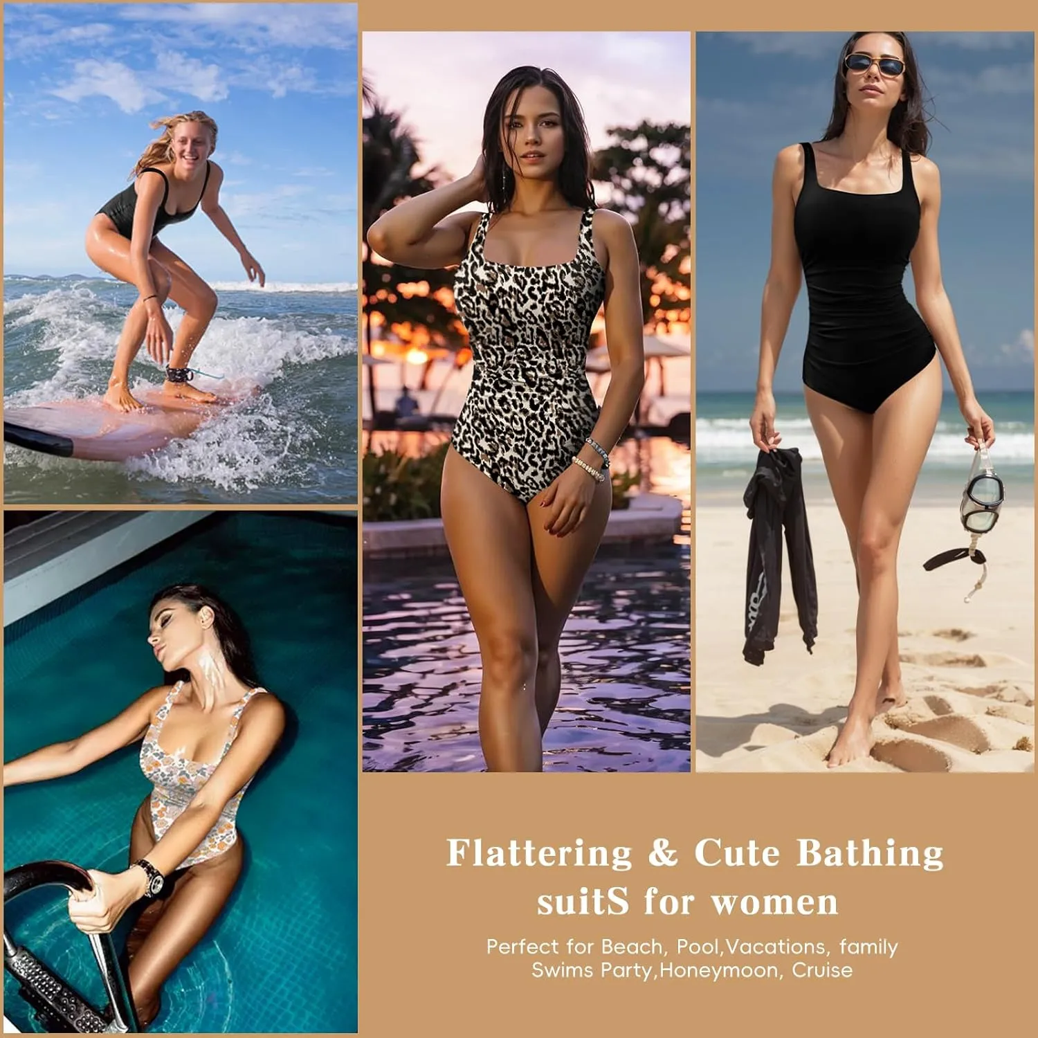 JOYSHAPER One Piece Swimsuits for Women Ruched Tummy Control Bathing Suits Coverage Monokinis Cover Ups Swimwear Suits