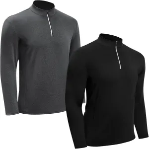 KAKU NANU Mens Quarter Zip Pullover Athletic Long Sleeve Sweatshirt Mock Neck Quick Dry Sun Shirt for Workout