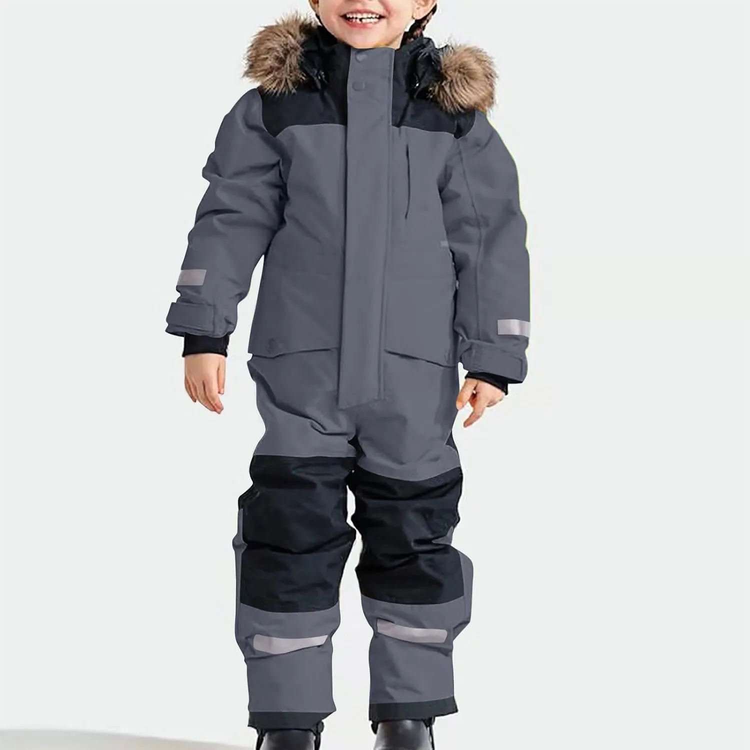Kids Girls Boys Snow Suits One Piece Snowsuits Winter Warm Outdoor Ski Suits Waterproof Windproof Snowboard Jumpsuits