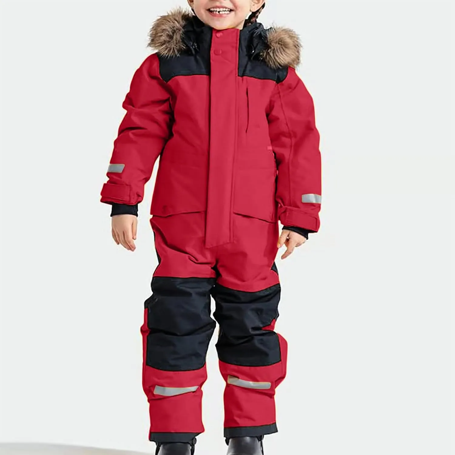 Kids Snow Suits Boys Girls One Piece Snowsuit Waterproof Windproof Outdoor Snowboarding Jumpsuits Overalls Ski Suits