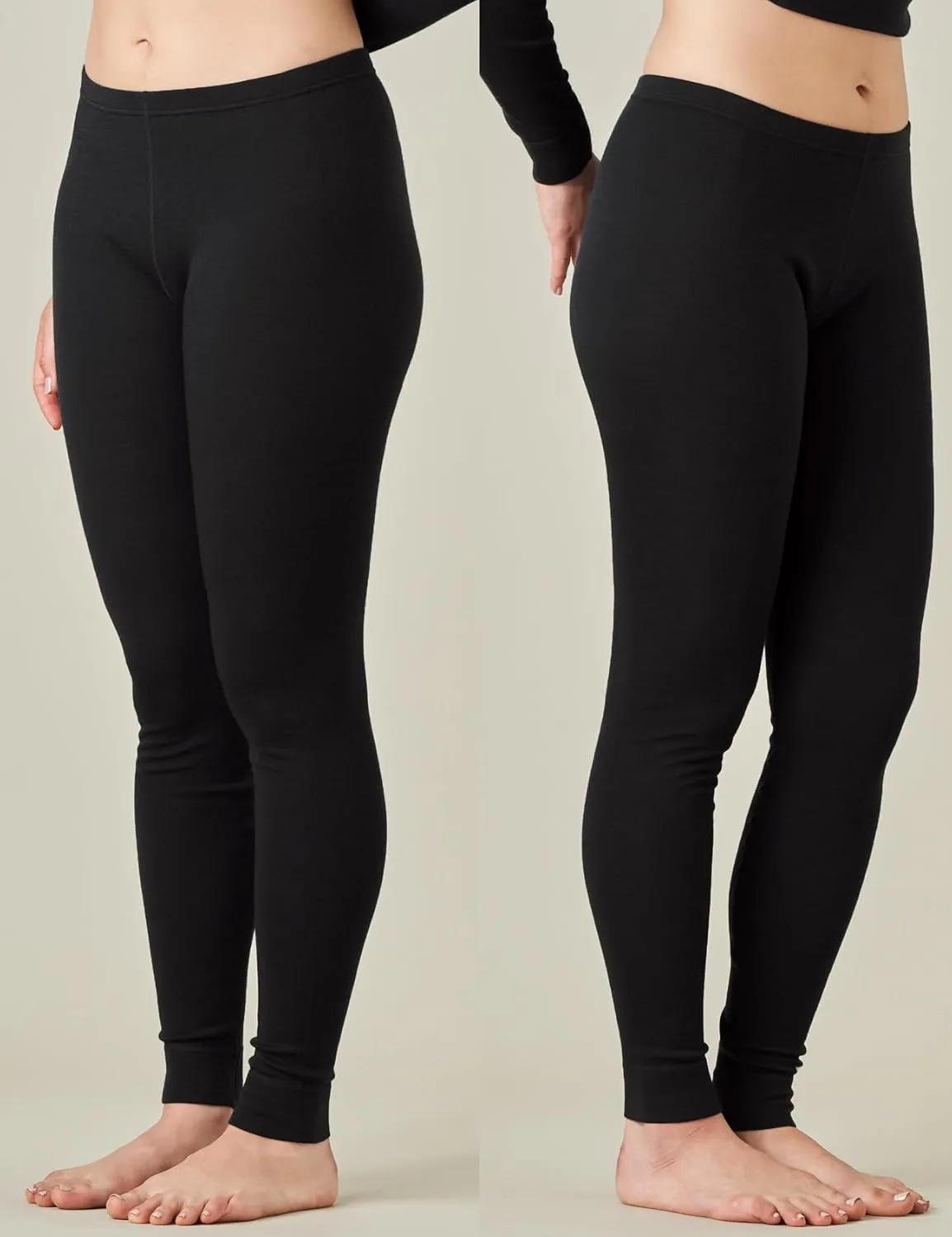 LAPASA Womens 100% Merino Wool Base Layer Midweight Activewear Thermal Underwear Long John Shirt Long Sleeve Pants L48/L49