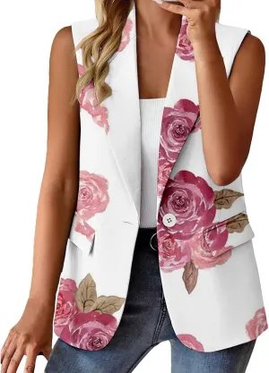 Linen Blazers for Women 2024 Work Women's Cardigan Open Front Wool Fashion Top Pluse Size With Pockets Suit
