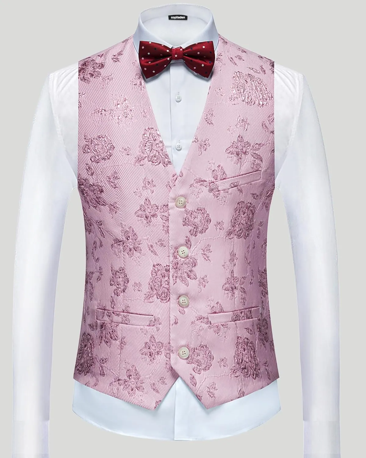 Men Suit 3 Piece Slim Fit Tuxedo for Men Paisley Suit Tux Shawl Lapel One Button Blazer Waistcoat Pant Set for Prom