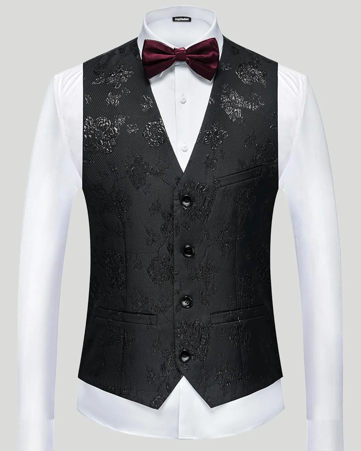 Men Suit 3 Piece Slim Fit Tuxedo for Men Paisley Suit Tux Shawl Lapel One Button Blazer Waistcoat Pant Set for Prom