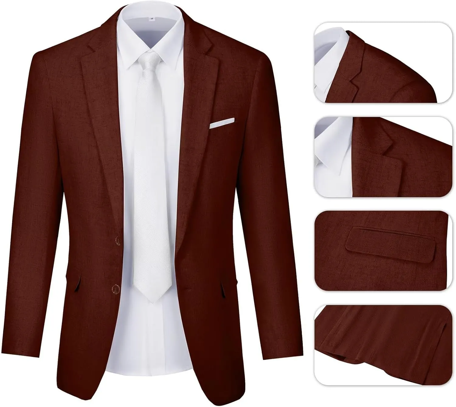 Men Suits Linen Beach Wedding Suits 3 Piece Groomsmen Attire Linen Blazer Vest Pant Prom Tuxedo