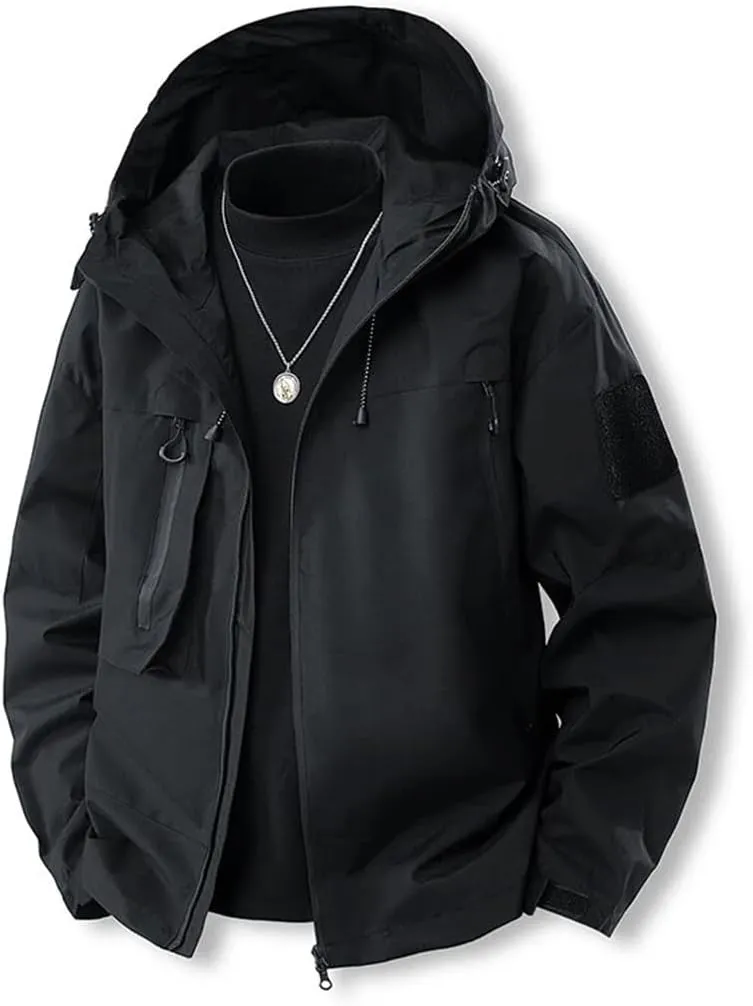 Men Women Hiking Jackets Waterproof Coat Hooded Windbreaker Camping Fishing Fitness Camping Jackets