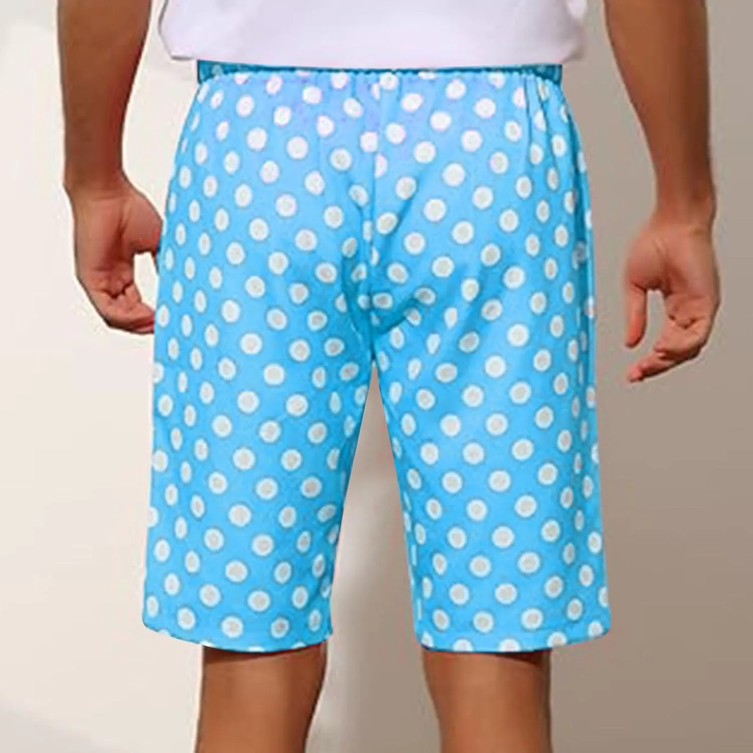 Men's Athletic Gym Shorts Quick Dry Dot Printed Casual Basketball Shorts with Pockets for Running Workout Activewear