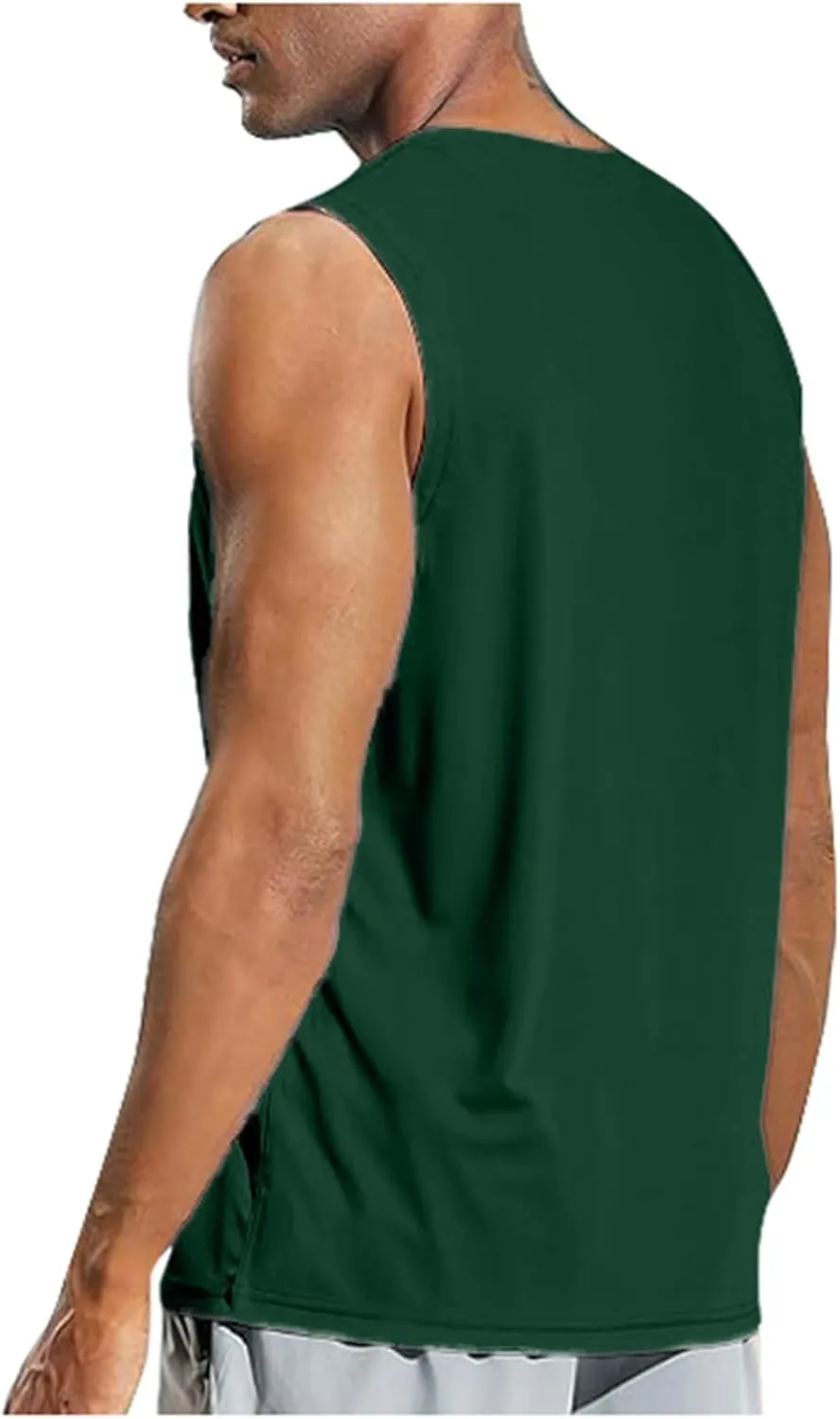 Men's Beach Tank Tops Sleeveless 2025 Solid Athletic Shirt Summer Basics Plus Size Tank Shirts Vacation Undershirts