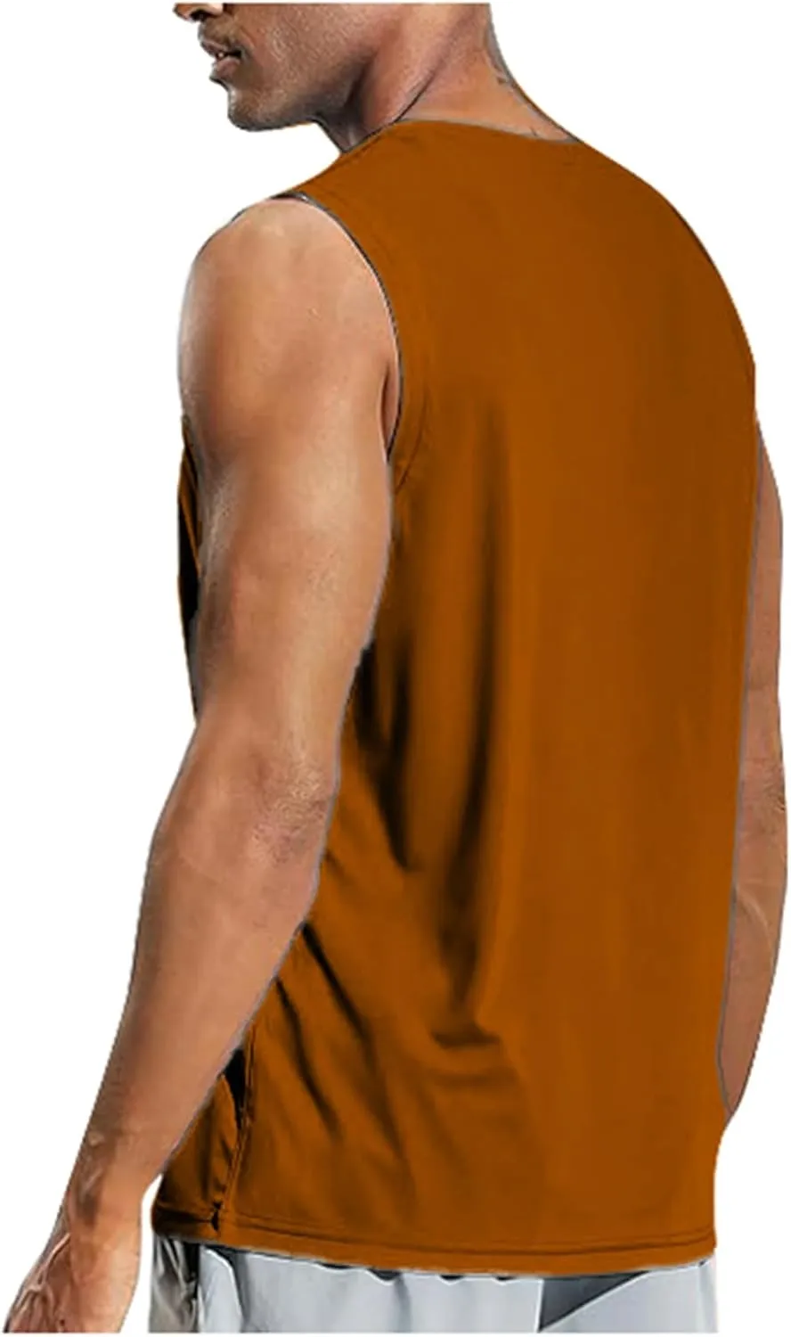 Men's Beach Tank Tops Sleeveless 2025 Solid Athletic Shirt Summer Basics Plus Size Tank Shirts Vacation Undershirts