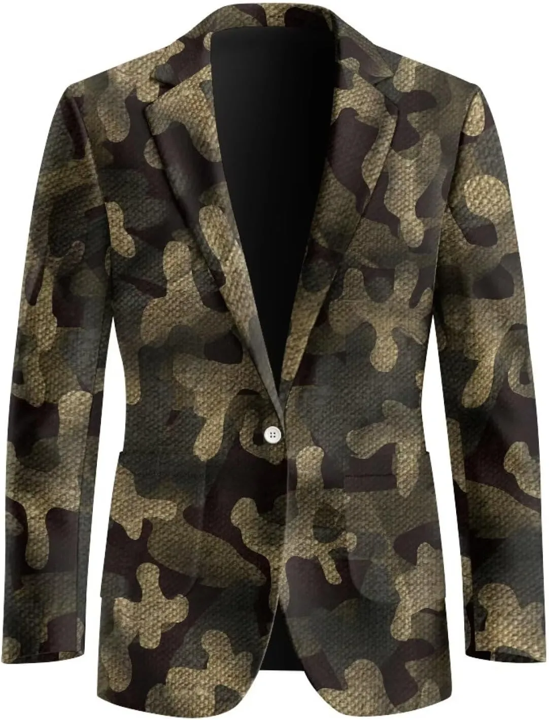 Men's Blazers Fashion Print Slim Fit Blazer Business Suit One Button Jacket with Pocket for Party,Wedding,Banquet,Prom