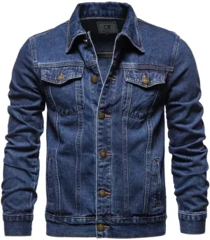 Mens Denim Trucker Jackets Long Sleeve Button Down Jackets Distressed Jean Jackets Trucker Jacket Fall Coats