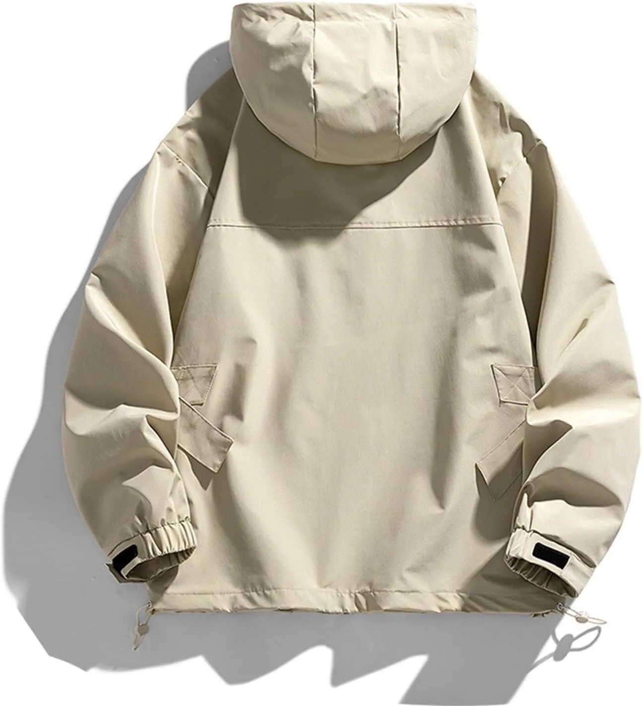 Men's Fashion Loose Coats Long Sleeve Hooded Jackets Autumn Winter Lightweight Tops Classic Basics Solid Color Tops