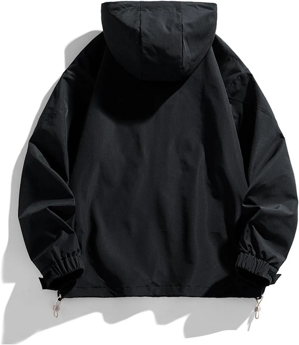Men's Fashion Loose Coats Long Sleeve Hooded Jackets Autumn Winter Lightweight Tops Classic Basics Solid Color Tops