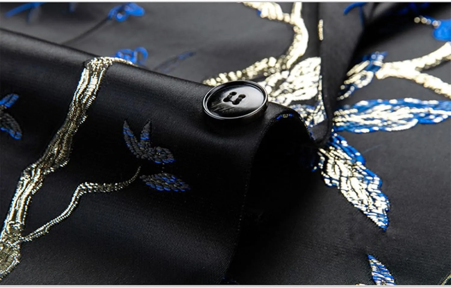 Men's Floral Tuxedo Jackets Notched Lapel Slim Fit Blazer Jacket Single Breasted Stylish Casual Printed Suit Jacket