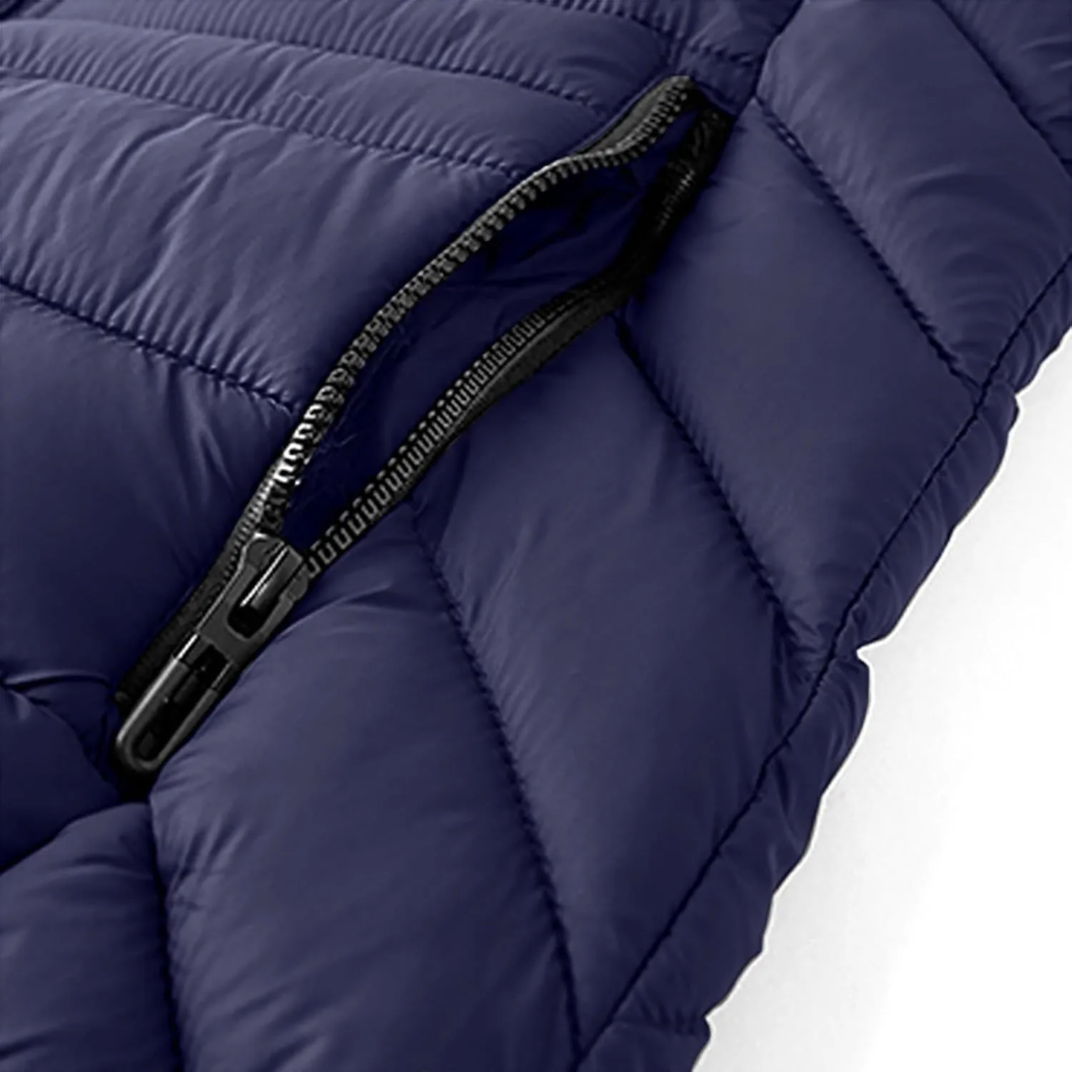 Mens Puffer Jackets Winter Hooded Coats Thicken Warm Overcoats Quilted Down Jacket Zipper Parka Coat Trendy Outerwear