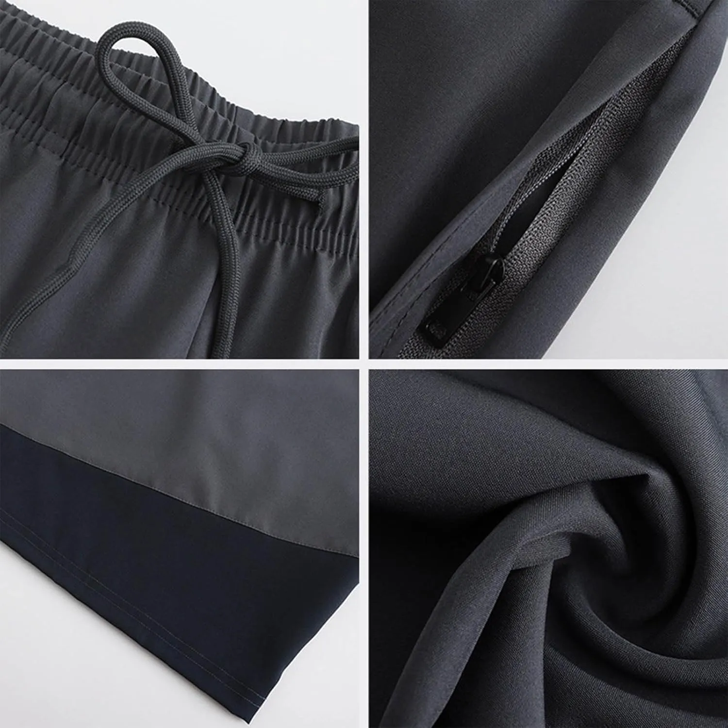 Men's Quick Dry Shorts Elastic Waist Workout Gym Short Pants Lightweight Summer Beach Trunks Running Activewear