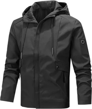 Mens Rain Jackets Waterproof with Hood Performance Mens Windbreaker Jackets Lightweight Winter Coats Hiking Hoodie