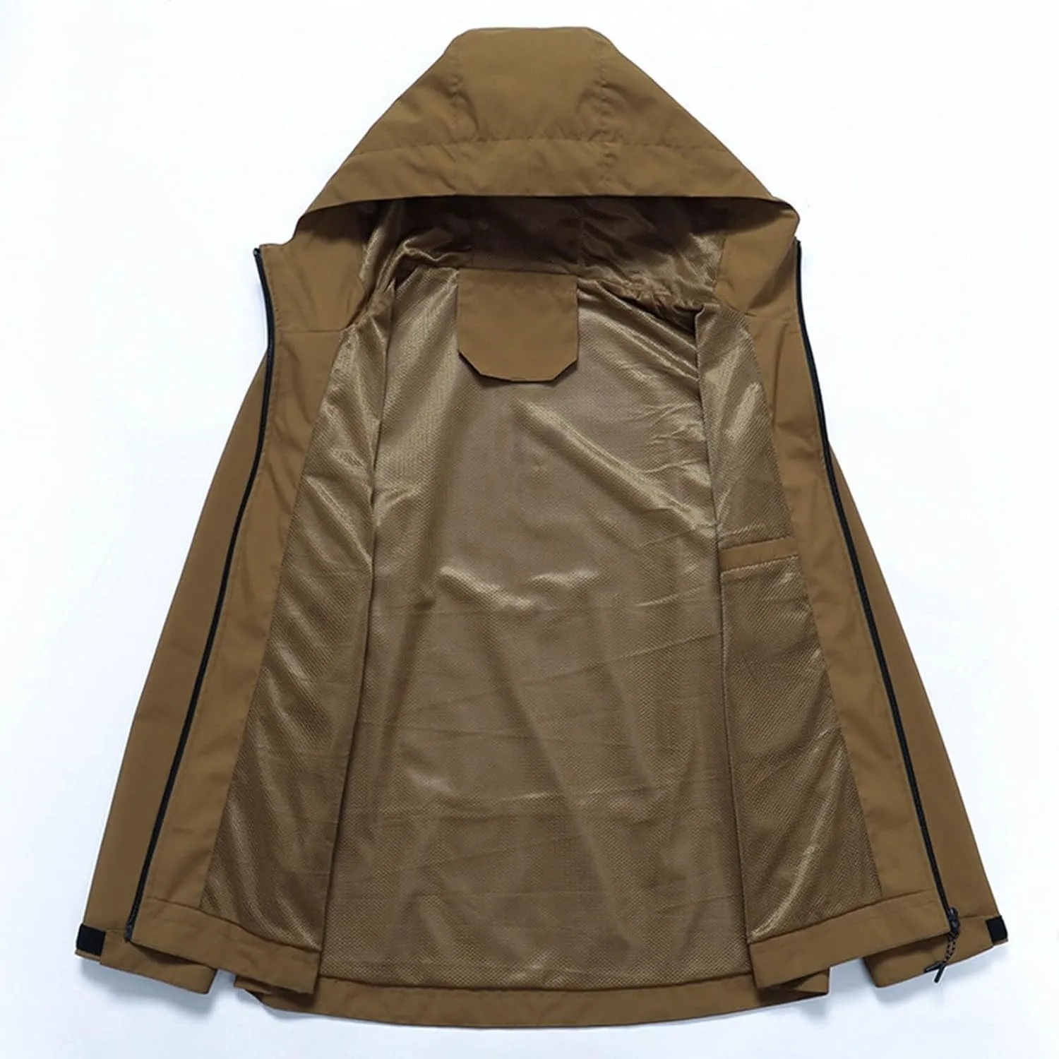 Mens Rain Jackets Waterproof with Hood Softshell Mens Windbreaker Jackets Lightweight Winter Coats for Hiking
