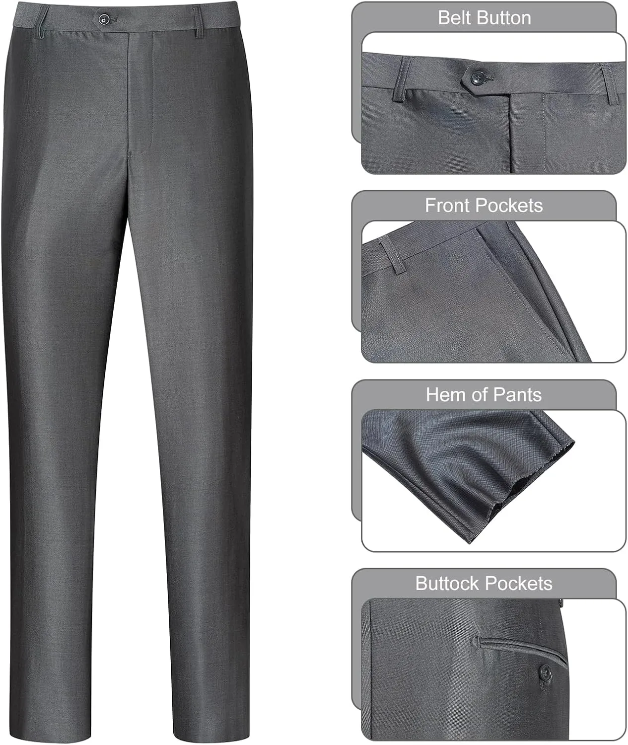 Men's Suit Slim Fit 3 Piece Suits for Men, One Button Solid Shawl Lapel Blazer Jacket Vest Set for Party Wedding
