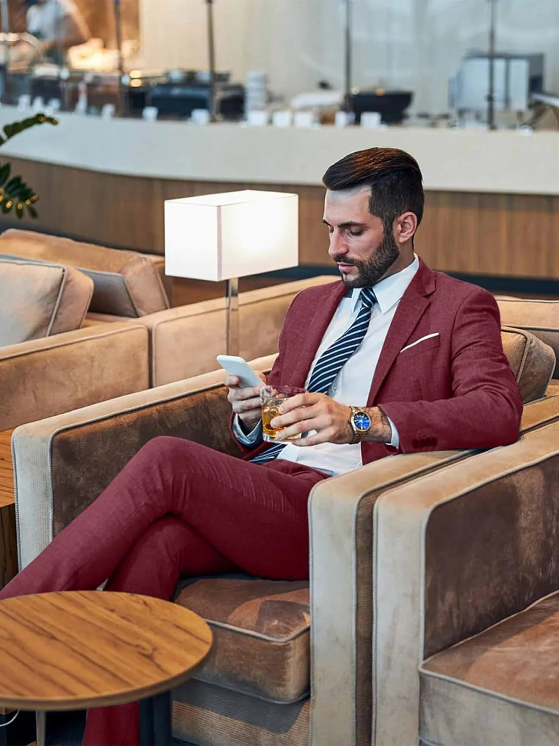 Mens Suits 3 Piece Slim Fit Suit Set Solid Tuxedo Set for Wedding Groomsmen Business Prom Party