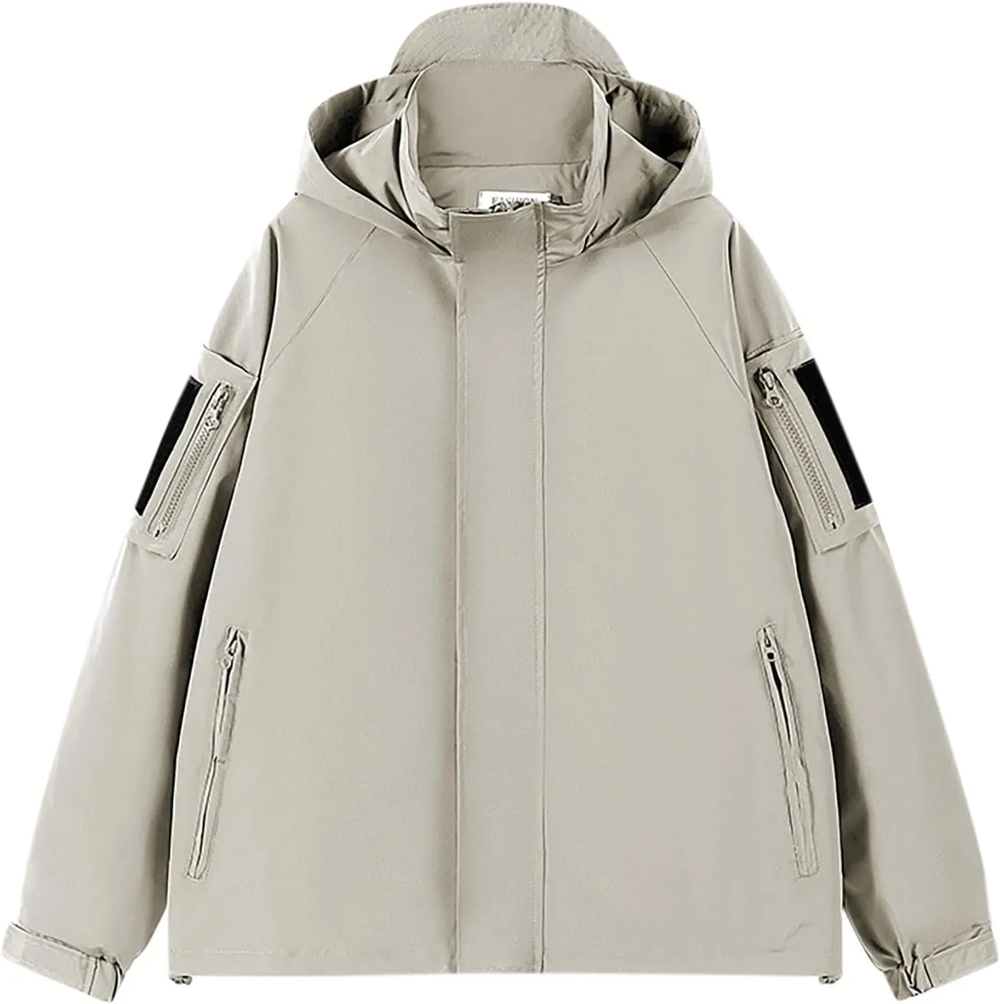 Mens Waterproof Rain Jacket Lightweight Breathable Hooded Shell Jacket Durable Windbreaker for Hiking Travel Outdoor
