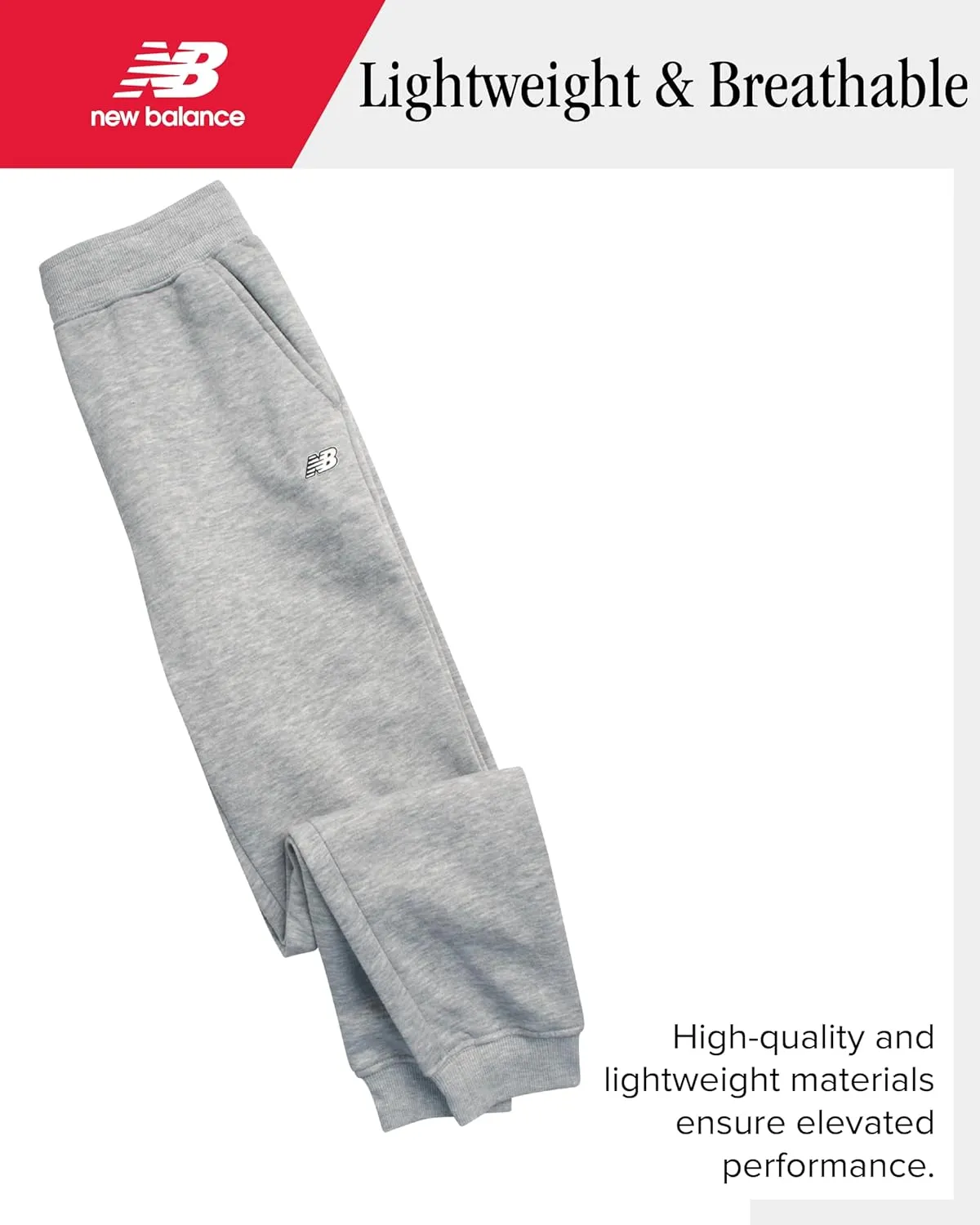 New Balance Boys' Sweatsuit Set - 2 Piece Pullover Hoodie Sweatshirt and Jogger Pants - Boys Activewear Fleece Jogset (8-20)