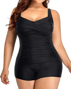 One Piece Swimsuit Women Vintage Ruffle Lace Bathing Suits Halter Swimsuits Color Block Drawstring Swim Suits