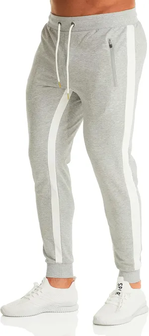 OuBER Men's Gym Jogger Pants Slim Fit Workout Running Sweatpants with Zipper Pockets