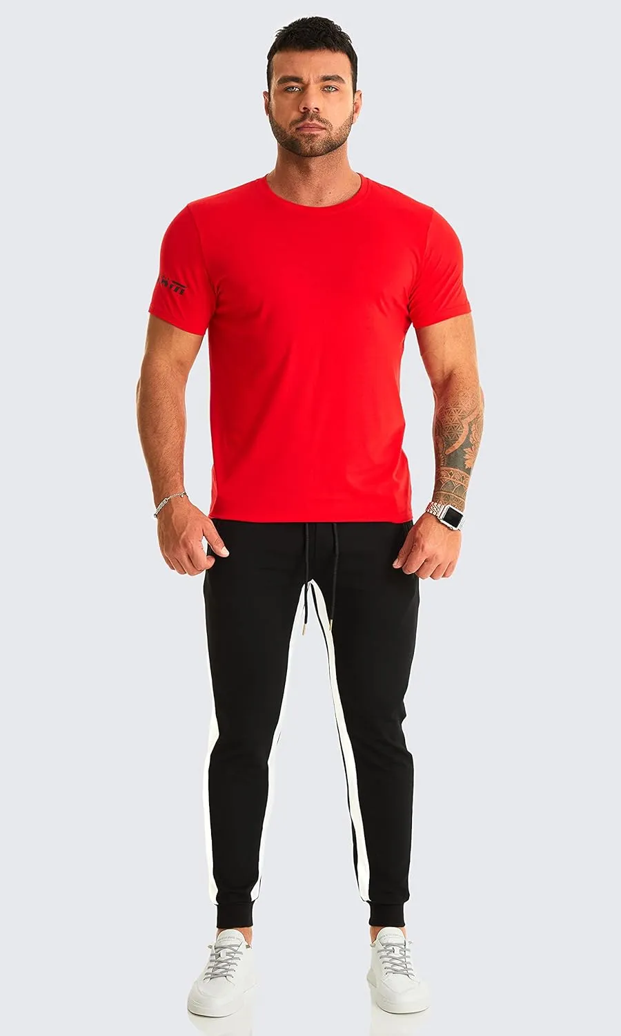 OuBER Men's Gym Jogger Pants Slim Fit Workout Running Sweatpants with Zipper Pockets