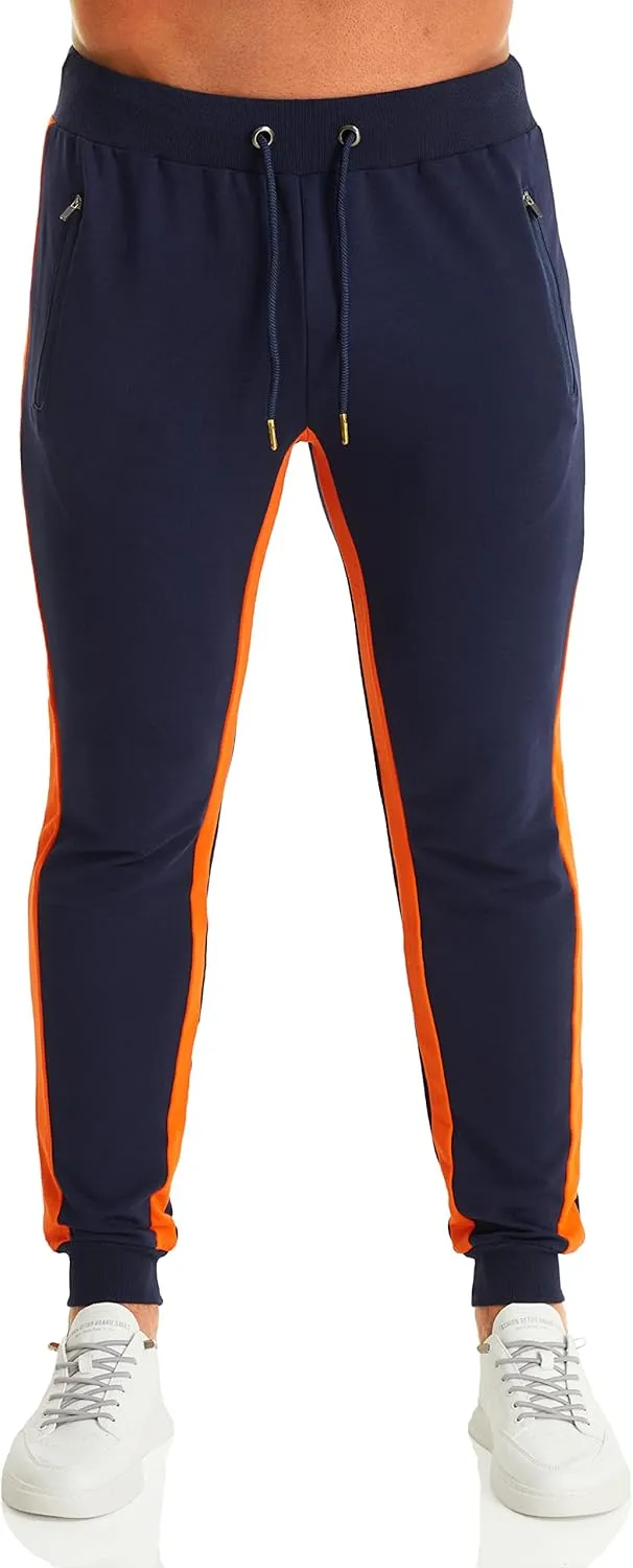 OuBER Men's Gym Jogger Pants Slim Fit Workout Running Sweatpants with Zipper Pockets