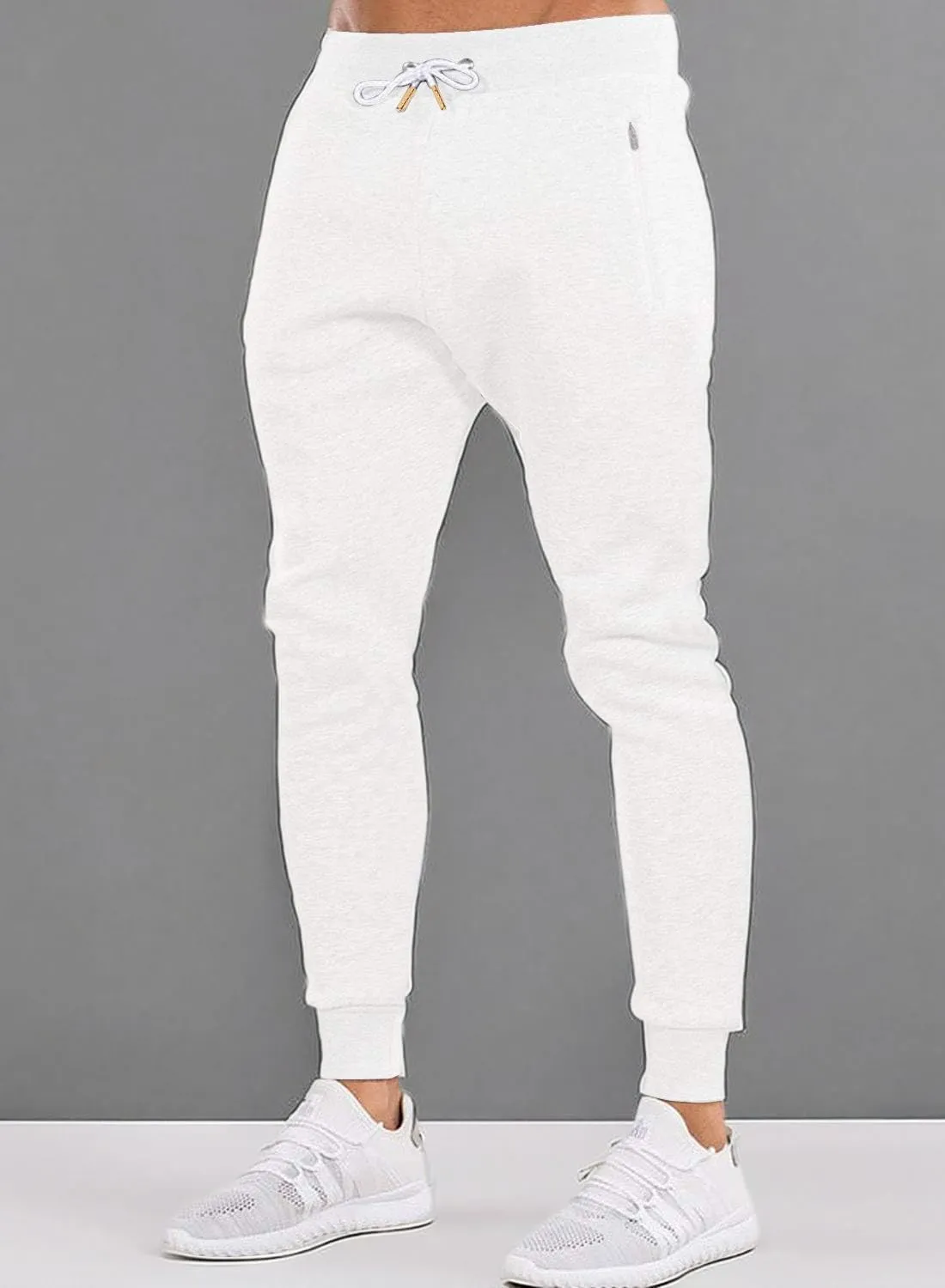 OuBER Men's Gym Jogger Pants Slim Fit Workout Running Sweatpants with Zipper Pockets