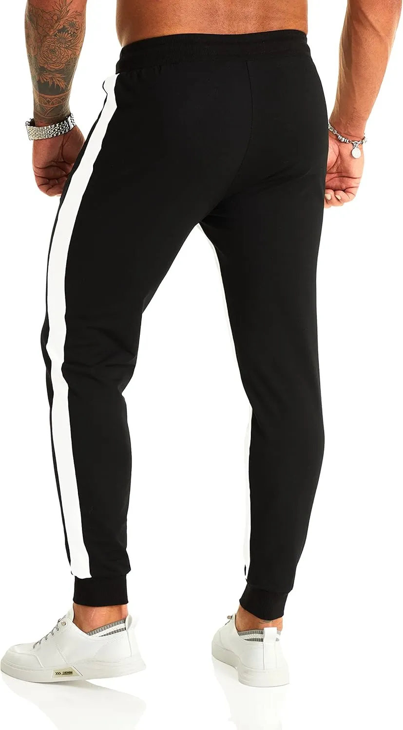 OuBER Men's Gym Jogger Pants Slim Fit Workout Running Sweatpants with Zipper Pockets