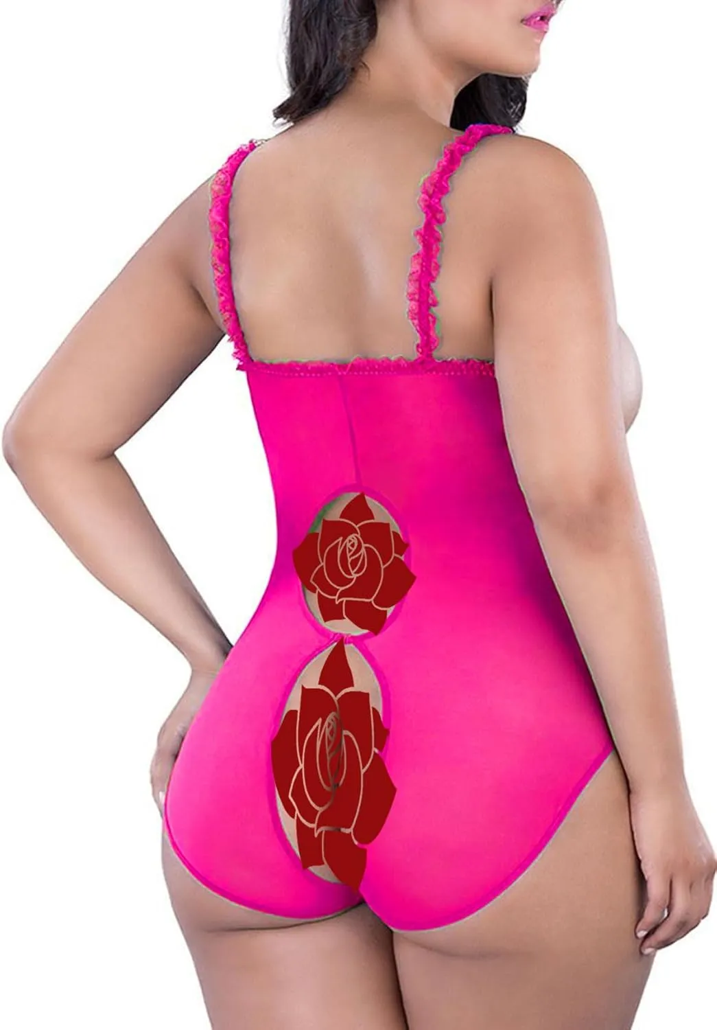 Plus Size Lingerie for Women Sexy One-Piece Teddy Valentine's Day Lingerie Bodysuit