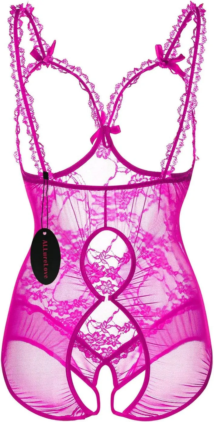 Plus Size Lingerie for Women Sexy One-Piece Teddy Valentine's Day Lingerie Bodysuit