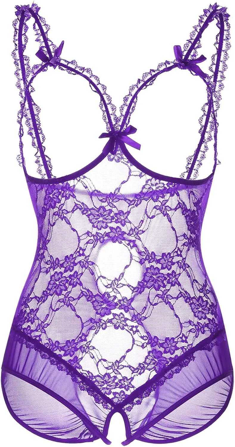 Plus Size Lingerie for Women Sexy One-Piece Teddy Valentine's Day Lingerie Bodysuit