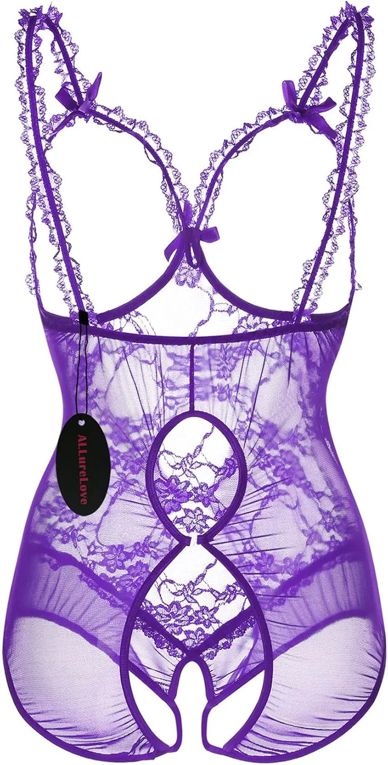 Plus Size Lingerie for Women Sexy One-Piece Teddy Valentine's Day Lingerie Bodysuit