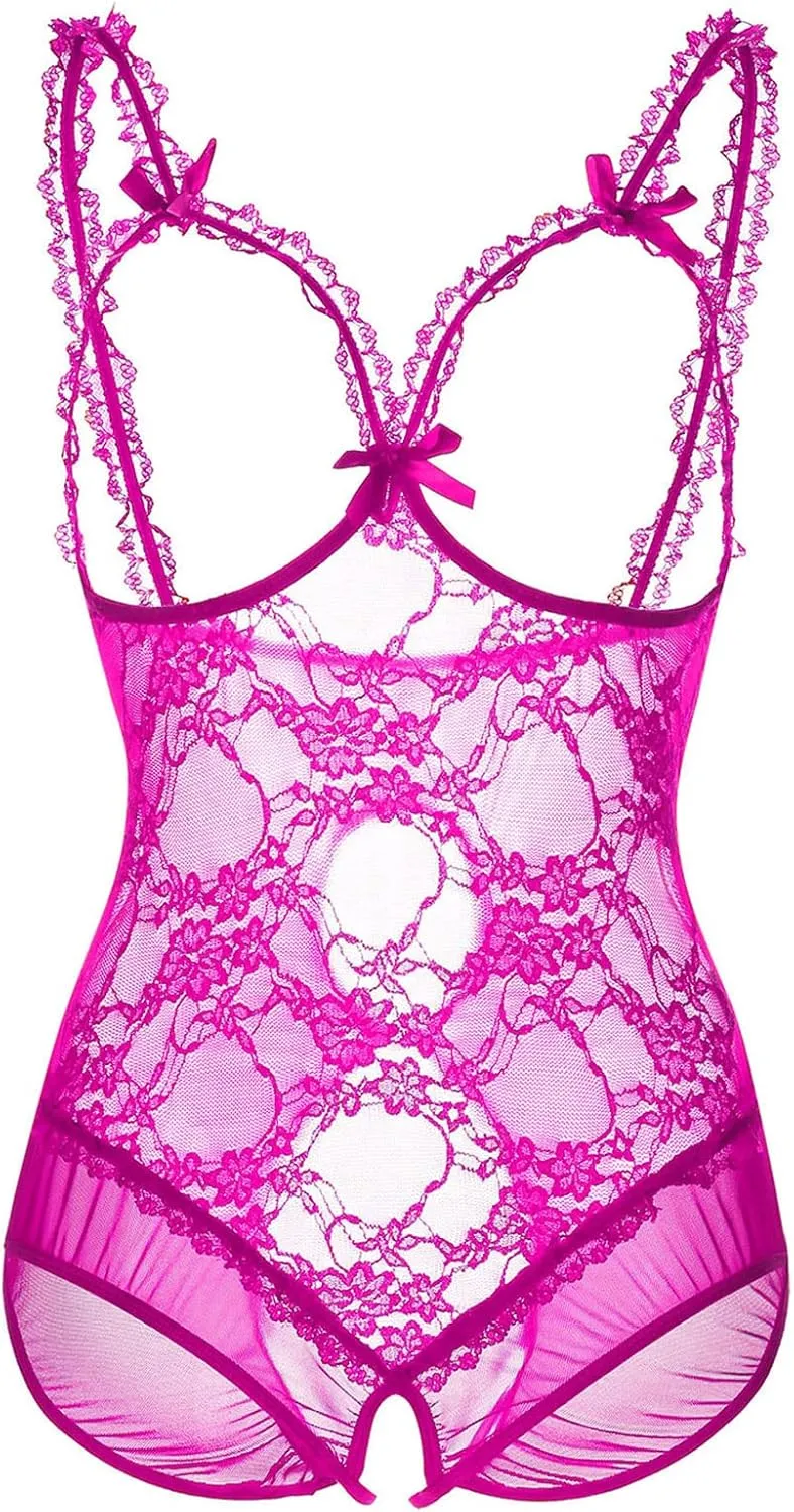 Plus Size Lingerie for Women Sexy One-Piece Teddy Valentine's Day Lingerie Bodysuit