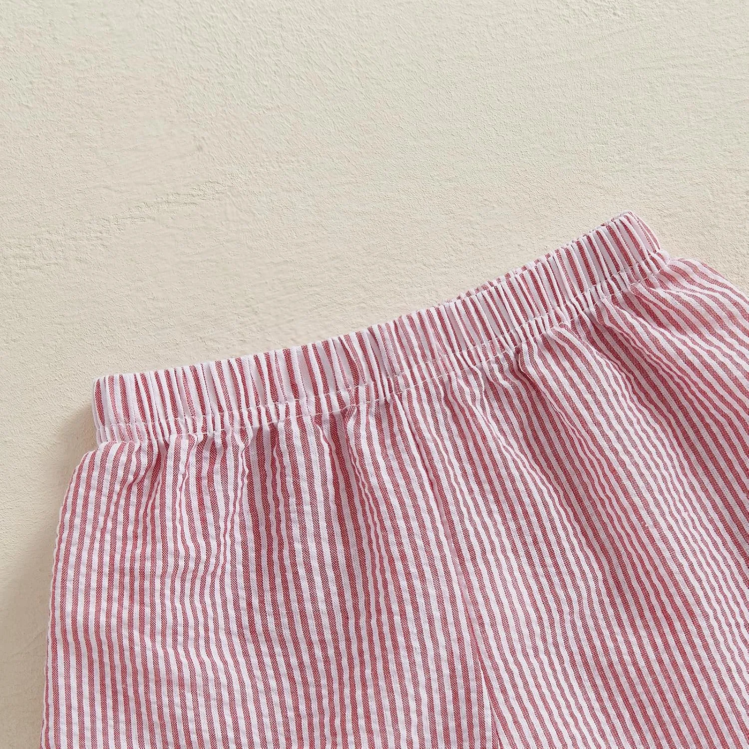 Qiylii Toddler Baby Girls Boys Summer Shorts Bubble Cotton Stripe Beach Short Pants Elastic Waist Casual Shorts