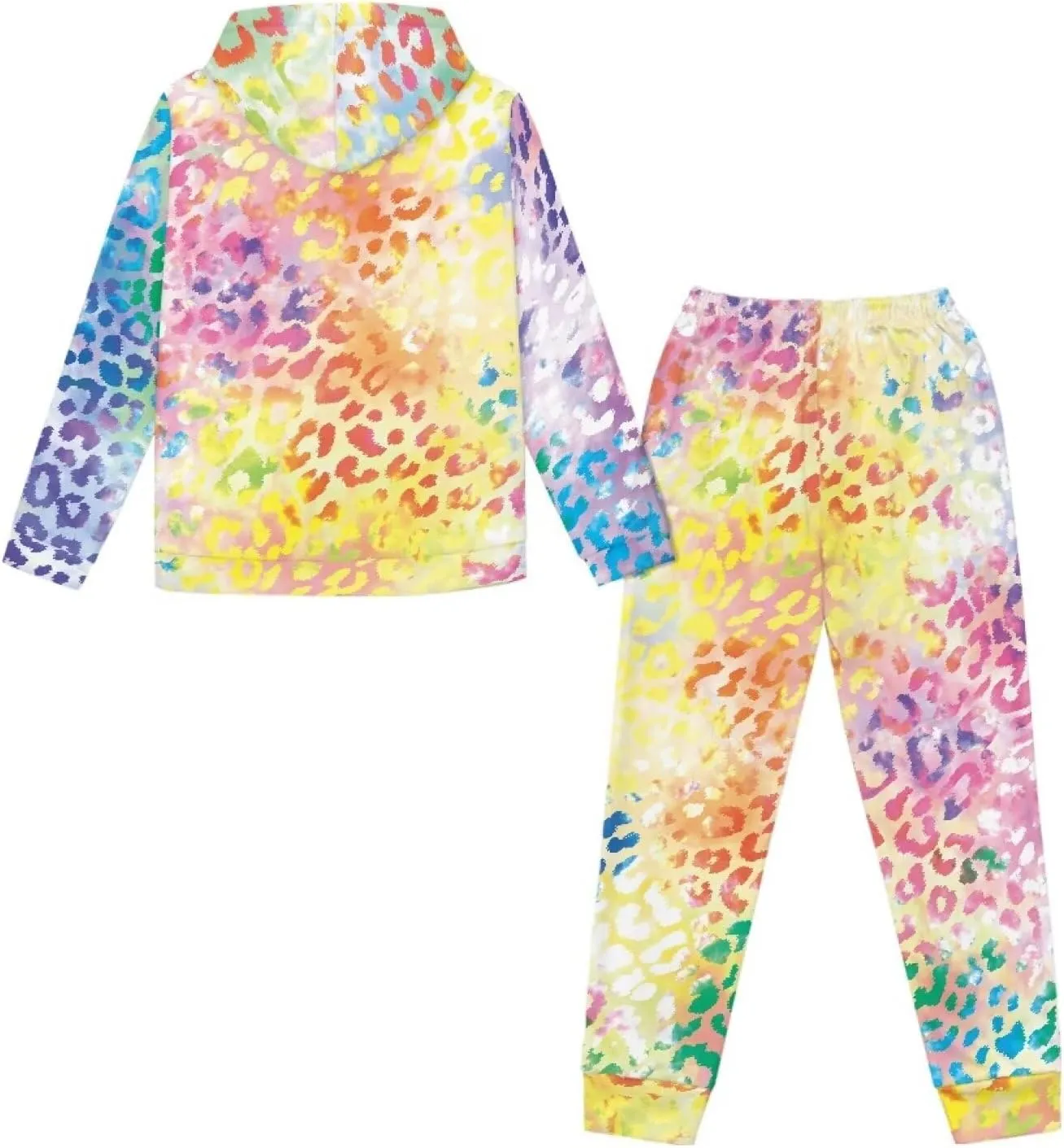 Renewold 2 Pieces Sweatsuits Set Long Sleeve Kids Hoodie Sweatshirt Jogger Sweatpants Girls Tracksuits Activewear