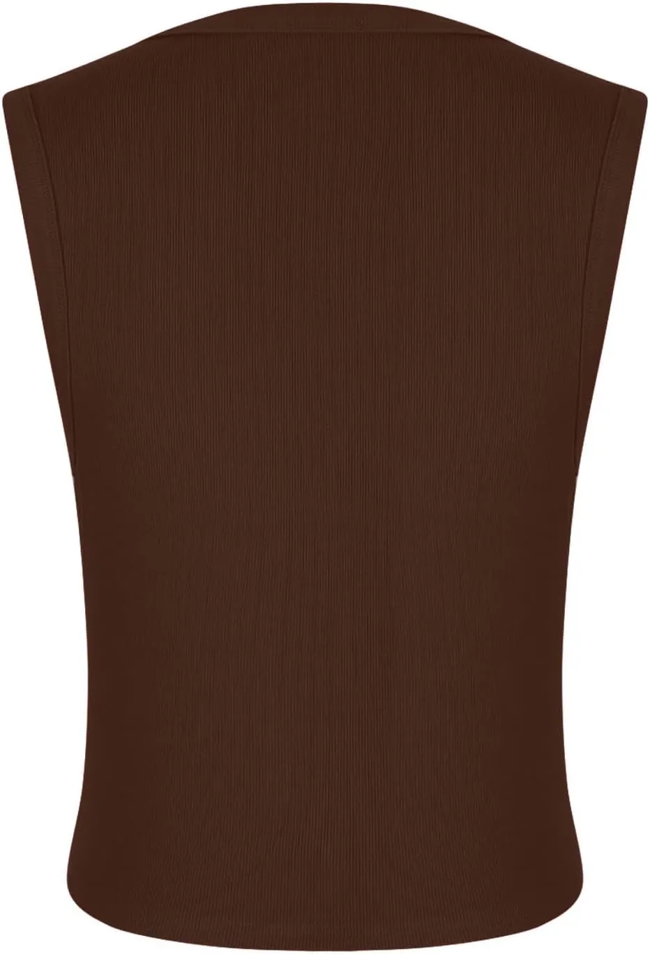 Ribbed Kint Tank Tops for Women Summer Button Front Sleeveless Cropped Shirts Casual Sexy Slim Fit Going Out Blouse