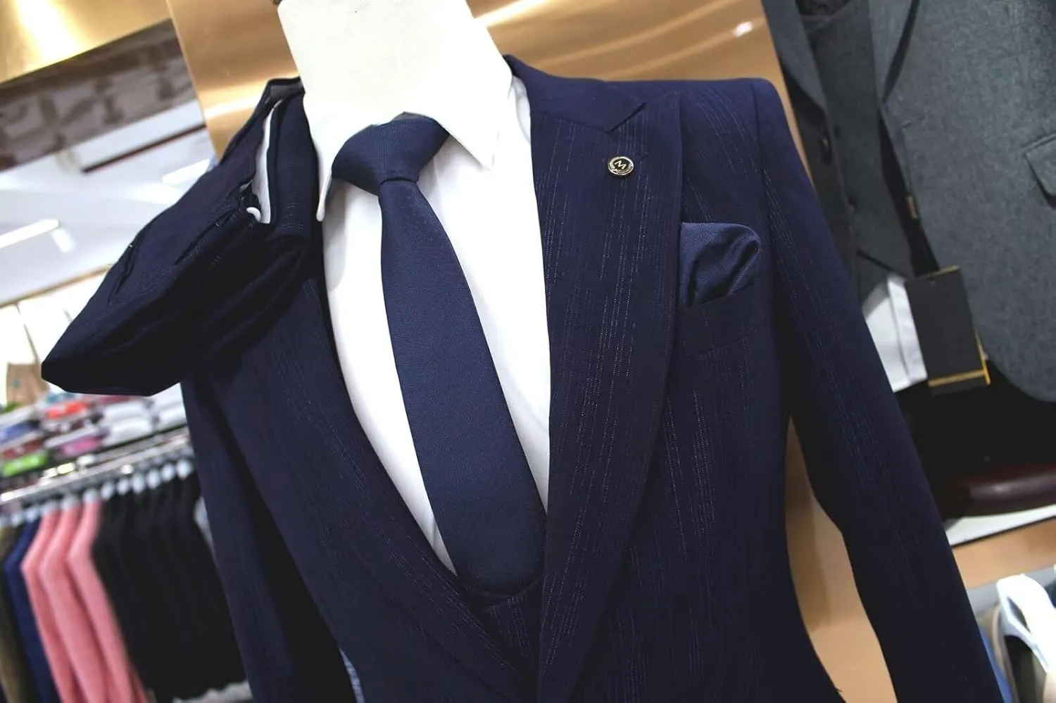 SAROULU Men's Formal Suit Slim Fit Suits for Men Party Wedding Tuxedo Suits Blazer Jacket Pants Set