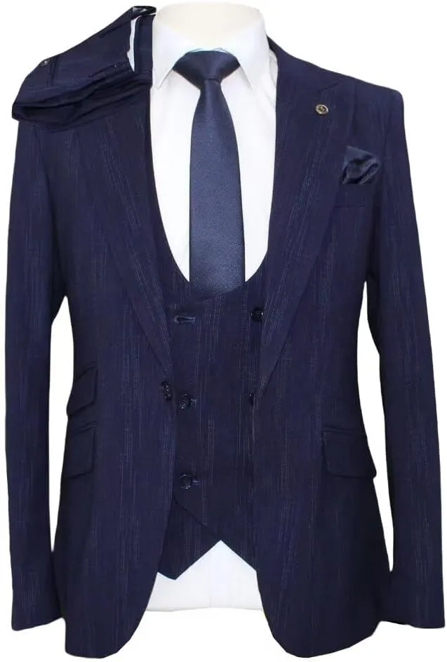 SAROULU Men's Formal Suit Slim Fit Suits for Men Party Wedding Tuxedo Suits Blazer Jacket Pants Set