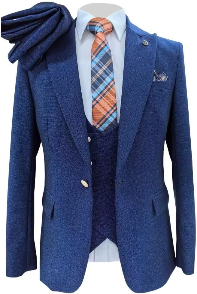 SAROULU Men's Formal Suit Slim Fit Suits for Men Party Wedding Tuxedo Suits Blazer Jacket Pants Set