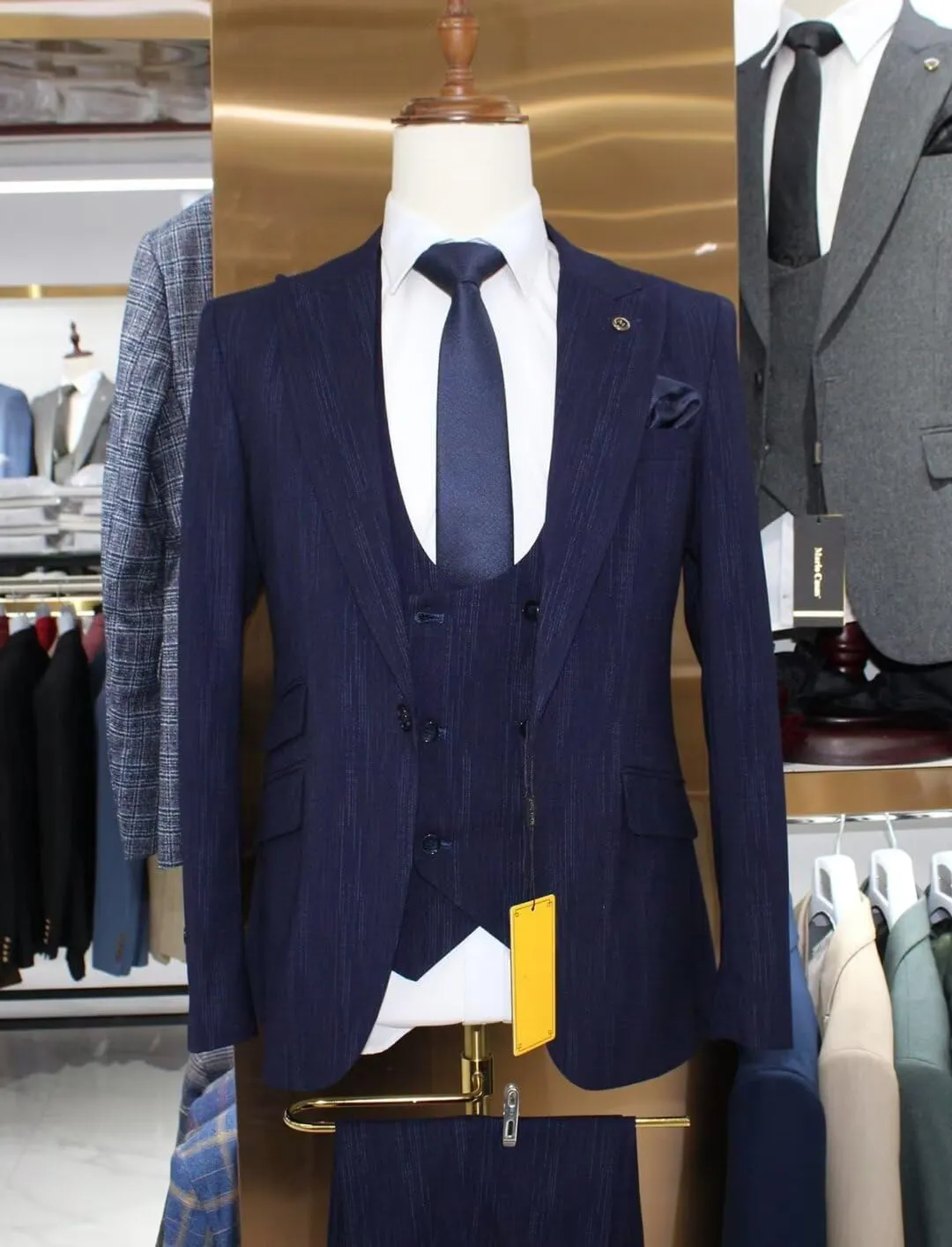 SAROULU Men's Formal Suit Slim Fit Suits for Men Party Wedding Tuxedo Suits Blazer Jacket Pants Set