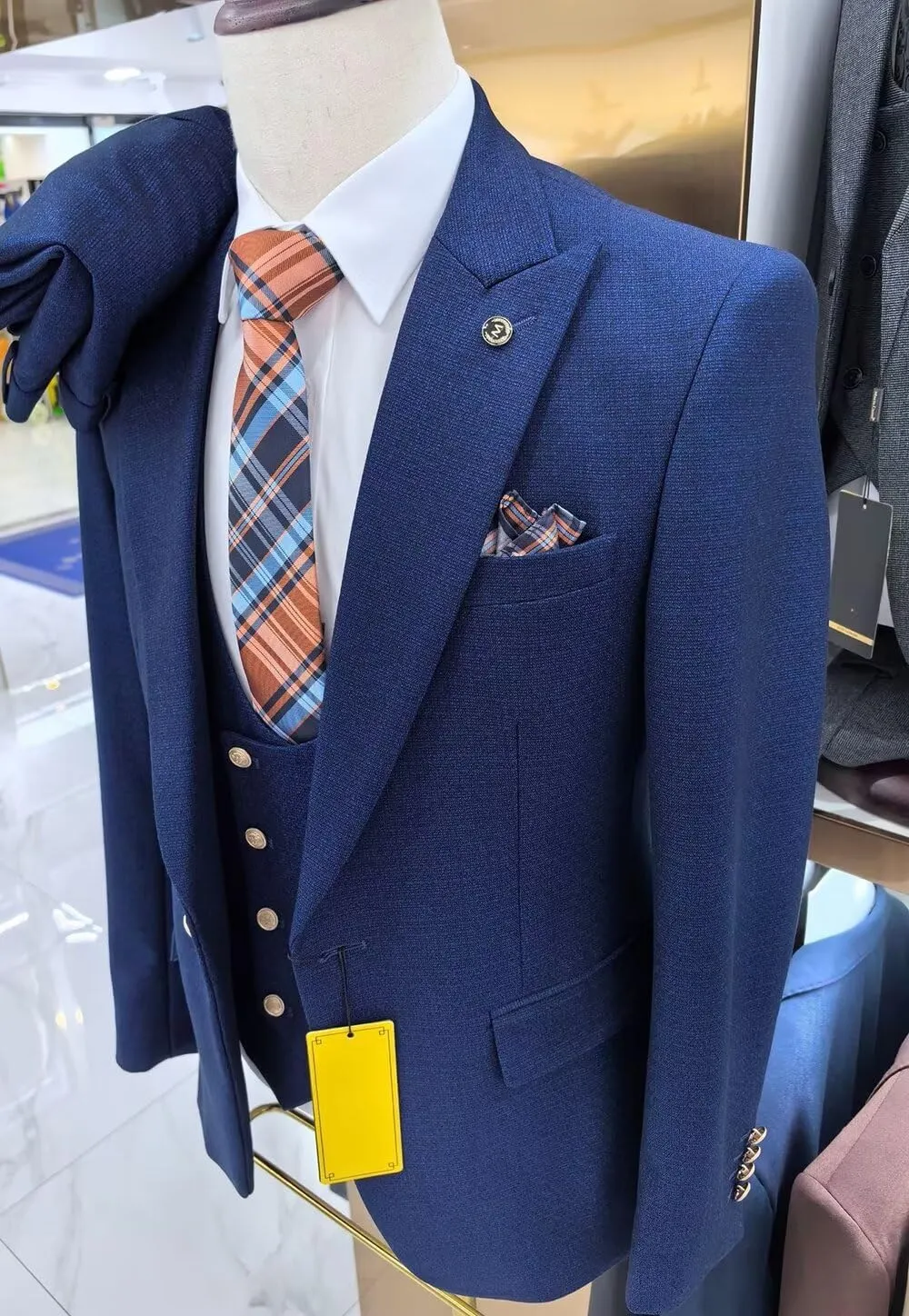 SAROULU Men's Formal Suit Slim Fit Suits for Men Party Wedding Tuxedo Suits Blazer Jacket Pants Set
