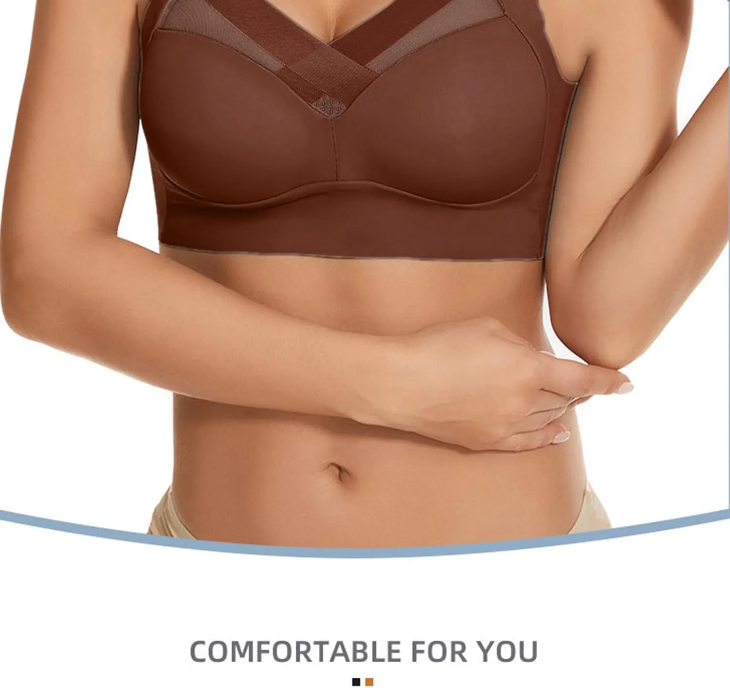 Seamless Yoga Bras for Women Comfort Wireless Full Coverage Bralette Criss Cross Push Up Support Pullover Underwear