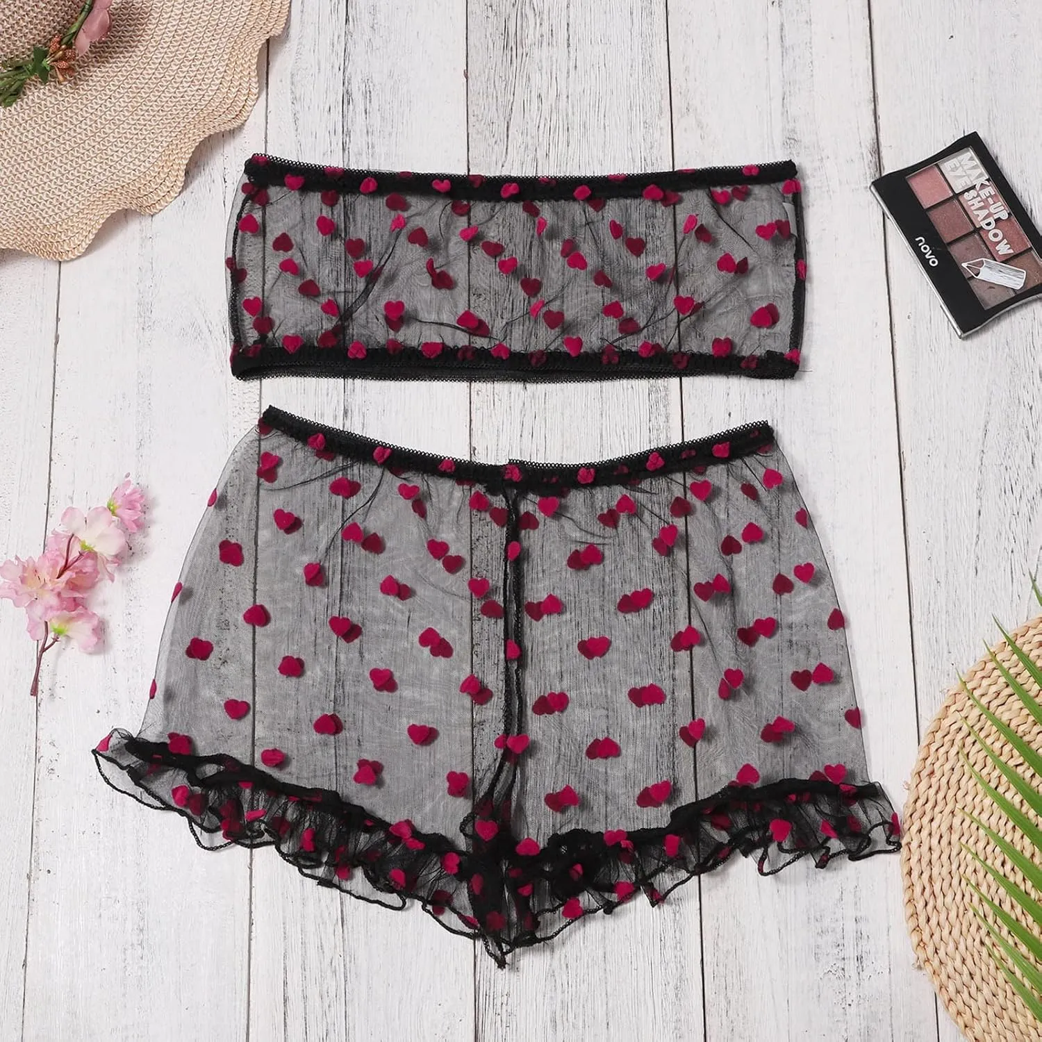 Sexy Underwear for Women Set Lace Bralette Lingerie Sets for Women Bra and High Waist Panty Set 2 Piece Outfits