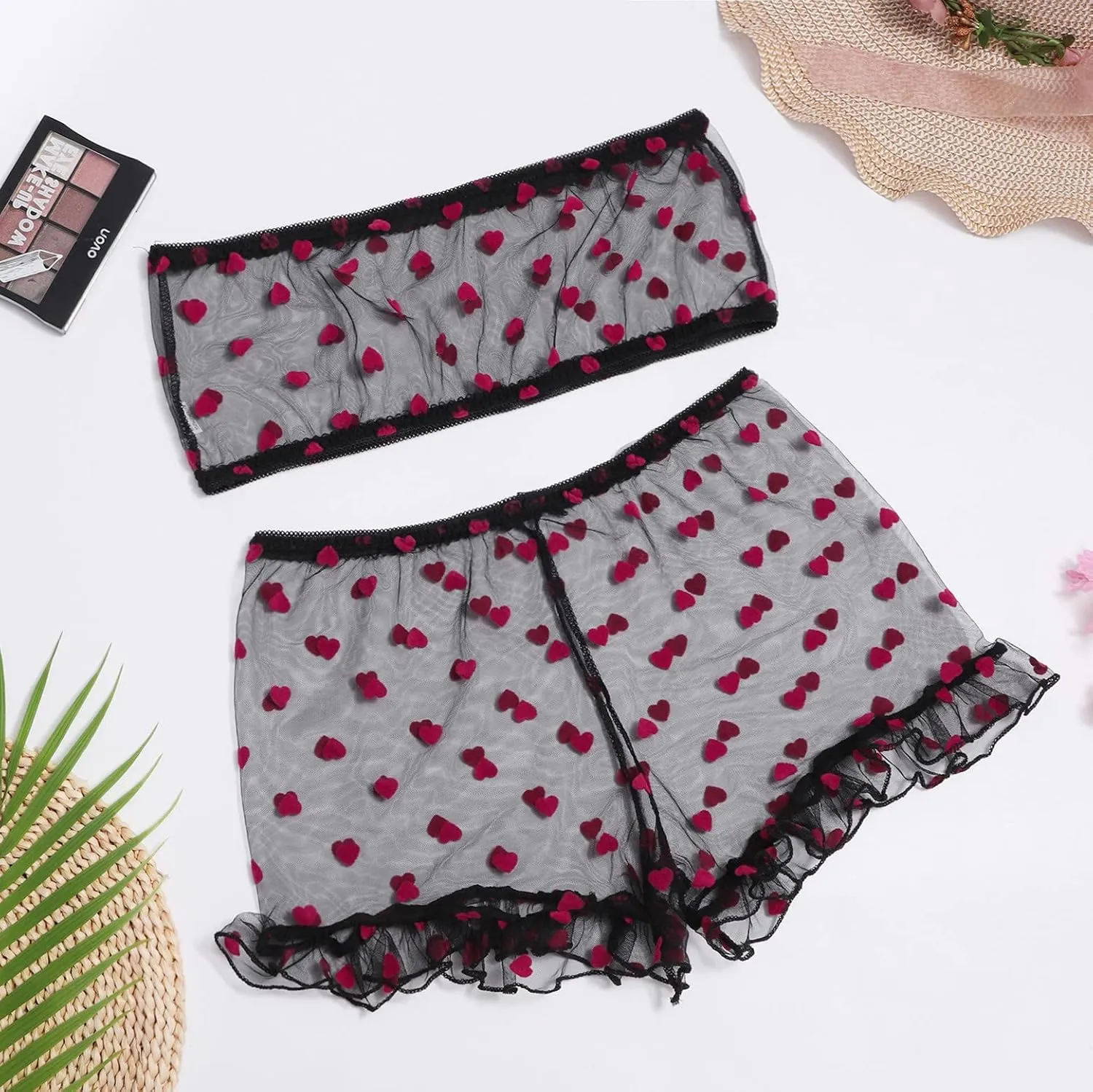 Sexy Underwear for Women Set Lace Bralette Lingerie Sets for Women Bra and High Waist Panty Set 2 Piece Outfits