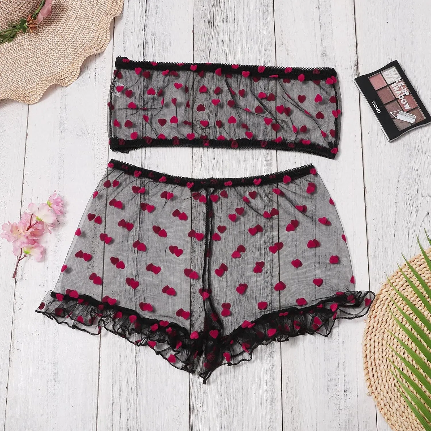 Sexy Underwear for Women Set Lace Bralette Lingerie Sets for Women Bra and High Waist Panty Set 2 Piece Outfits